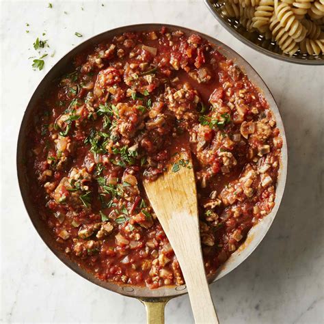 quick-turkey-meat-sauce-eatingwell image