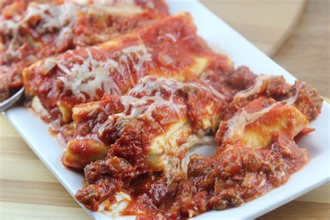 baked-manicotti-with-meat-sauce-recipe-cullys-kitchen image