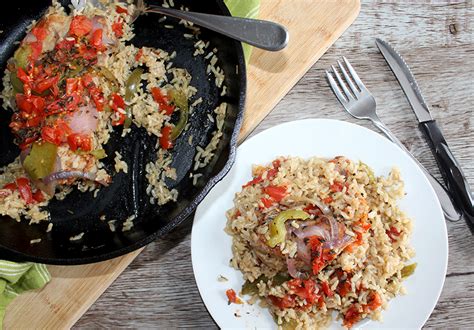 pork-chop-and-rice-casserole-with-tomatoes-simple image