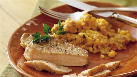slow-cooker-pork-chops-with-corn-stuffing image