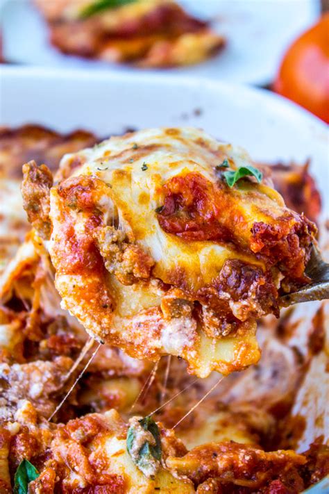 easy-cheesy-ravioli-lasagna-the-food-charlatan image
