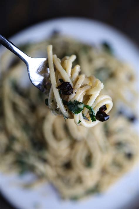 pasta-with-a-garlic-butter-and-white-wine-sauce image