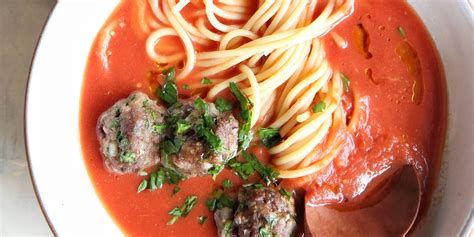 best-spaghetti-and-meatball-soup-recipe-delish image