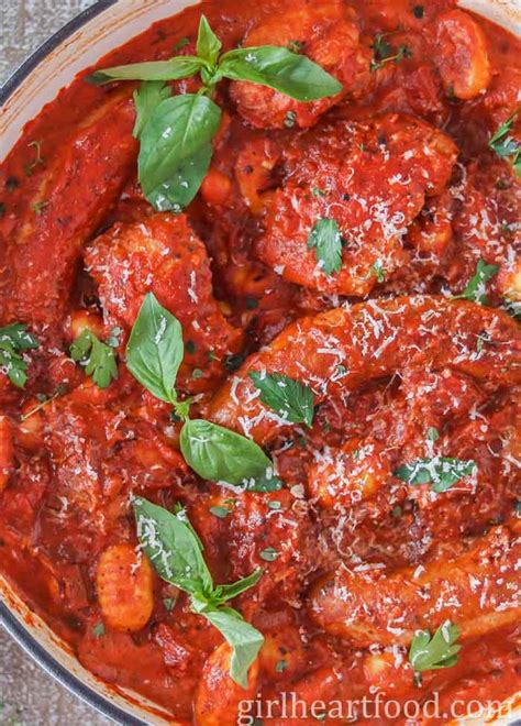 chicken-and-sausage-with-gnocchi-in-tomato-sauce image