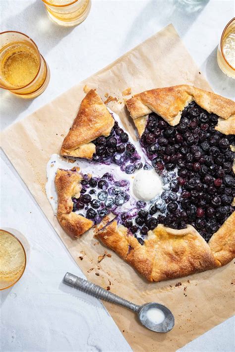 rustic-blueberry-galette-with-vanilla-ice-cream-craving image