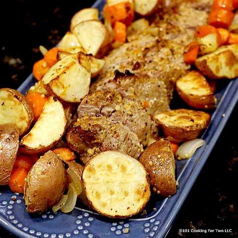 one-pan-roasted-pork-tenderloin-with-potatoes-and-carrots image