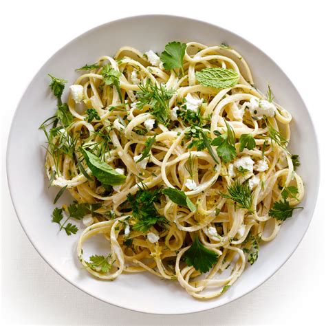 spring-herb-and-goat-cheese-linguine-recipe-sunset image