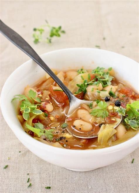 healthy-vegan-cabbage-and-white-bean-soup image