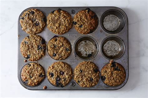 blueberry-oatmeal-and-flaxseed-muffins-healthy image