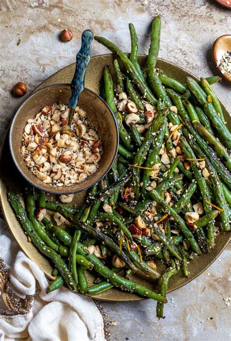 browned-butter-green-beans-with-hazelnut-dukkah image