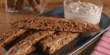cinnamon-maple-oat-biscotti-with-yogurt-dip-food image