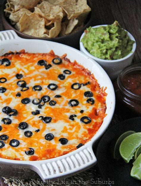 cheesy-baked-mexican-chicken-dip-taco-dip-a image