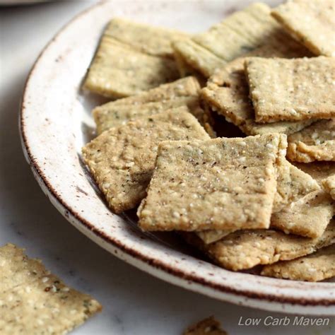 low-carb-paleo-almond-flour-crackers-with-sesame image