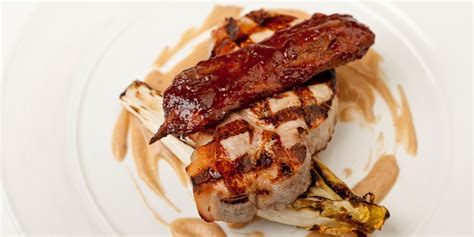 bbq-pork-chop-recipe-with-ribs-and-apple-sauce image