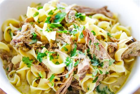 slow-cooker-venison-stroganoff-cleverly-simple image