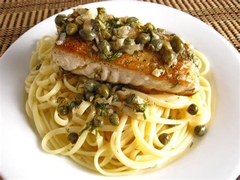 halibut-with-lemon-butter-caper-and-dill-sauce image