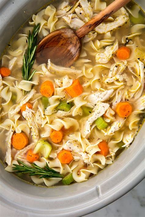 easy-crockpot-chicken-noodle-soup-recipe-delish image