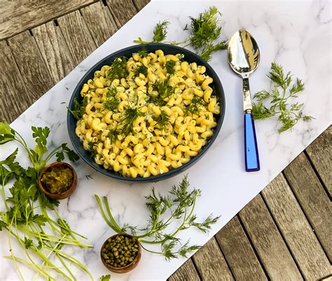 macaroni-salad-with-lemon-and-herbs-simple-by-cindy image