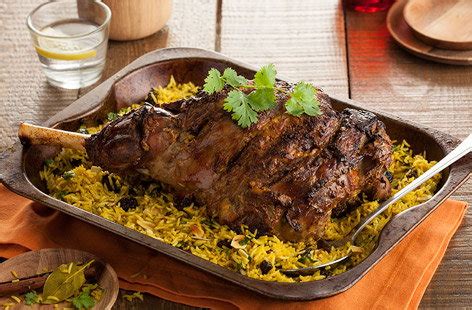 indian-spiced-leg-of-lamb-with-pilau-rice image