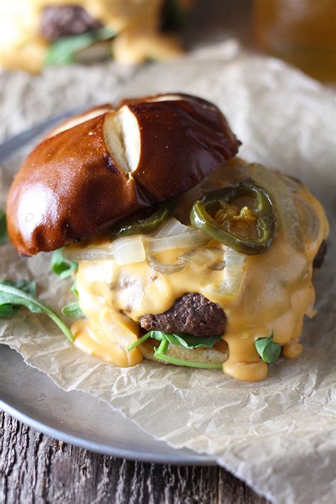 beer-cheese-burgers-on-pretzel-buns-with-caramelized image