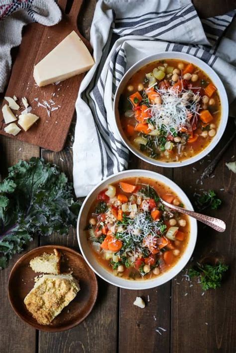 rustic-minestrone-soup-with-rice-and-kale-the image