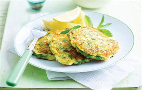 green-pea-feta-and-mint-fritters-healthy-food-guide image