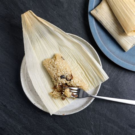 sticky-rice-tamales-with-chorizo-recipe-food-wine image
