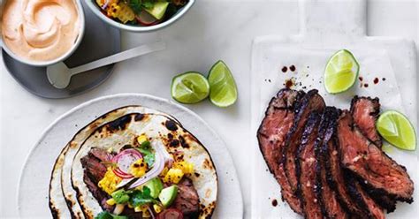flank-steak-tacos-with-corn-avocado-and-coriander image