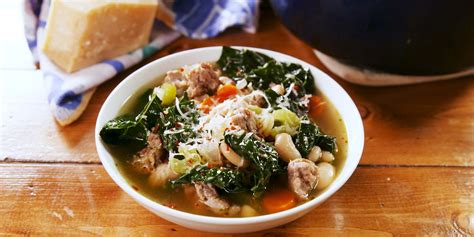 best-white-bean-sausage-kale-soup-recipe-delish image