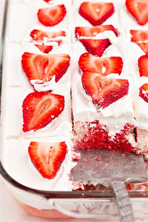 strawberry-jell-o-poke-cake-recipe-shugary-sweets image