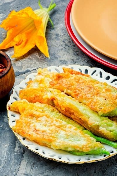 how-to-make-easy-italian-pan-fried-zucchini-flower-blossoms image