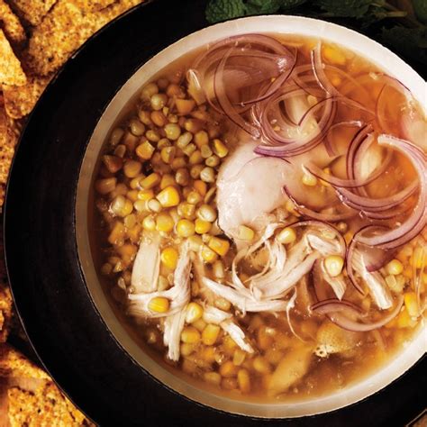 chicken-and-corn-soup-with-chile-mint-salsa-bon-apptit image
