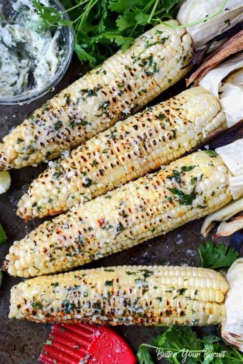 grilled-corn-with-cilantro-lime-butter-butter-your-biscuit image