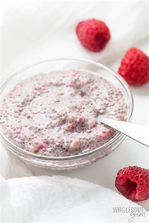 raspberry-low-carb-keto-chia-pudding image