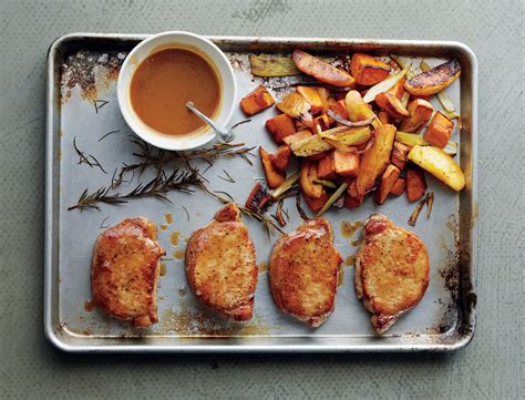 cider-dijon-pork-chops-with-roasted-sweet-potatoes-and image