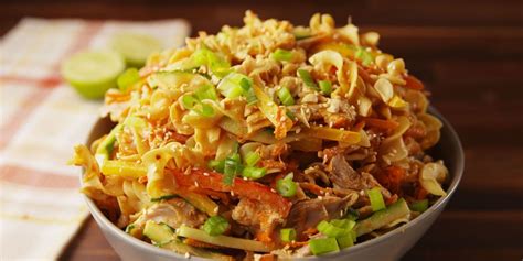 best-chicken-peanut-noodles-recipe-delish image