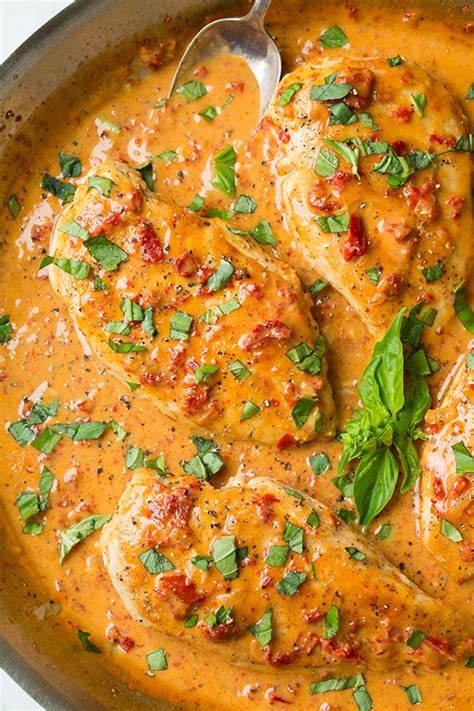 skillet-chicken-with-creamy-sun-dried-tomato-sauce image