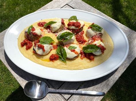 chicken-parmesan-meatballs-with-soft-polenta-cooking image