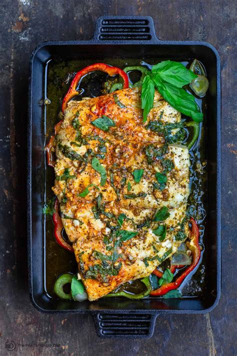 easy-baked-fish-with-garlic-and-basil-the-mediterranean image