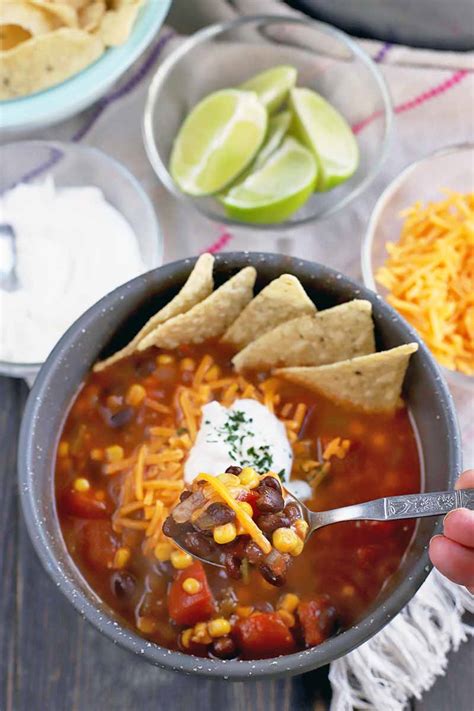 vegetarian-taco-soup-recipe-for-meatless-monday-foodal image