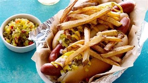 chicago-style-hot-dog-with-homemade-relish-food image