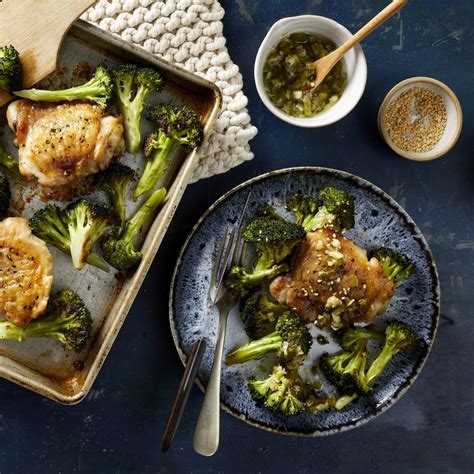 sheet-pan-sesame-chicken-broccoli-with-scallion image