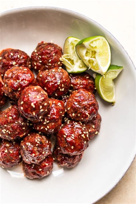 smoked-venison-meatballs-with-sweet-spicy-glaze image
