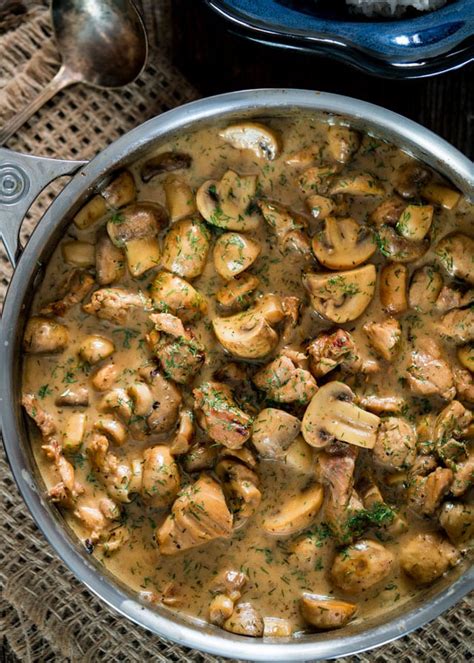 chicken-and-mushrooms-in-creamy-dill-sauce-jo-cooks image