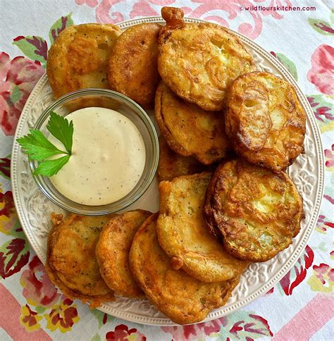 summertime-beer-battered-fried-zucchini-with-honey image