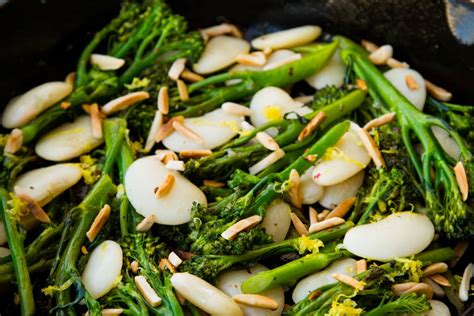broccolini-with-butter-beans-recipe-kitchn image