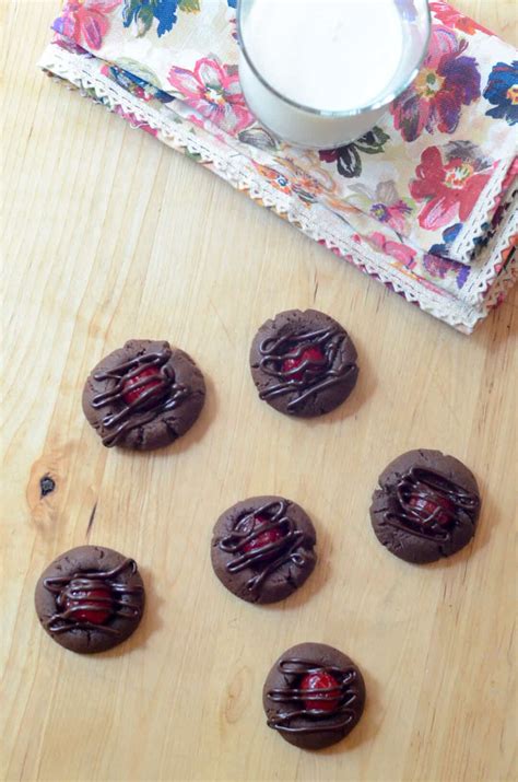 chocolate-covered-cherry-cookies-valeries-kitchen image