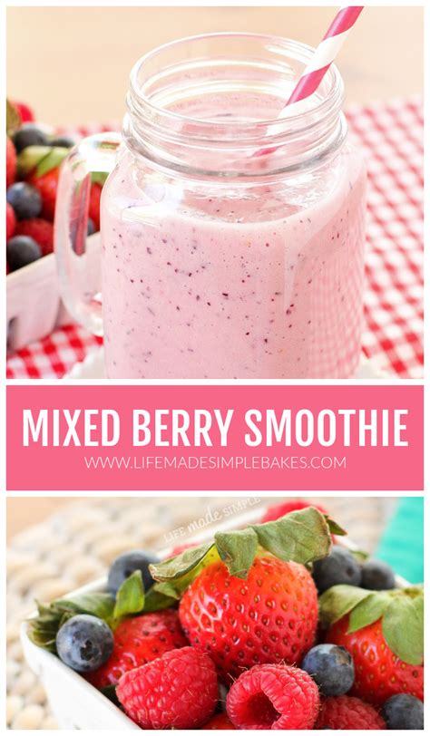 mixed-berry-smoothie-with-banana-life-made-simple image
