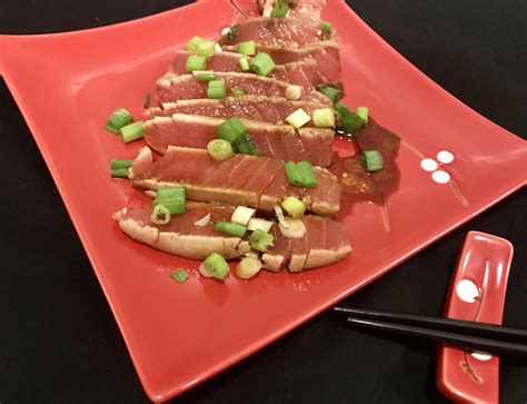 seared-ahi-tuna-with-ginger-soy-sauce-marinade image