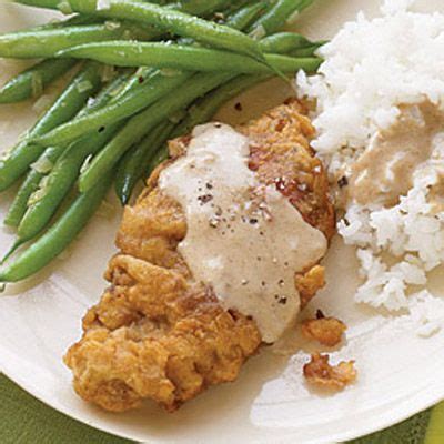 country-fried-steak-with-green-beans-and-rice image